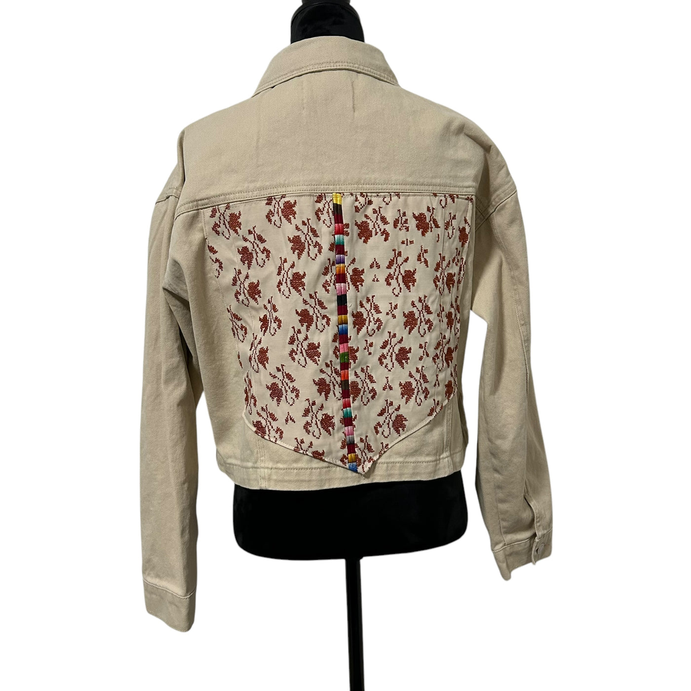 Hand-Made Embroidery Tatreez Jean Jacket