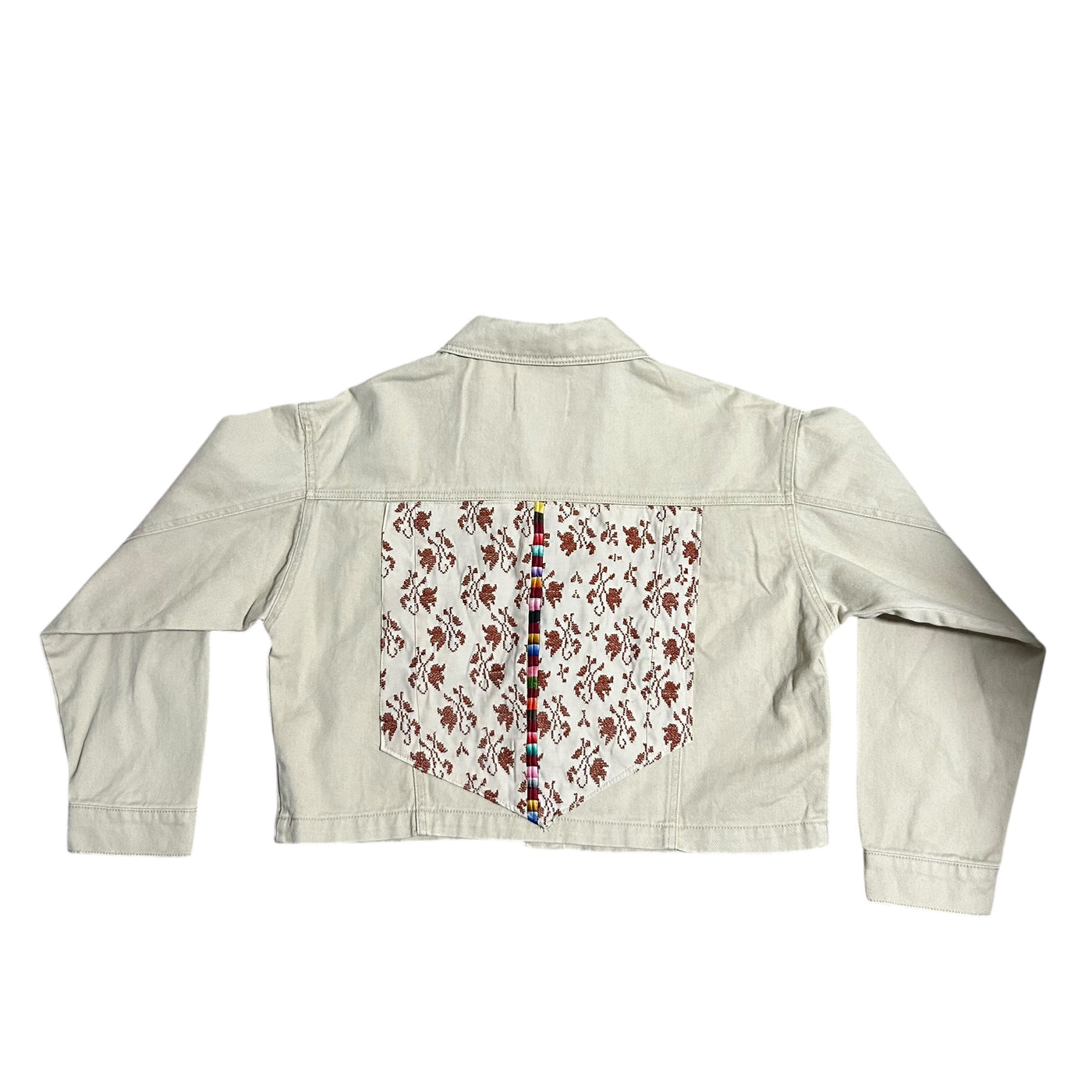 Hand-Made Embroidery Tatreez Jean Jacket