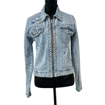 Hand-Made Embroidery Tatreez Jean Jacket