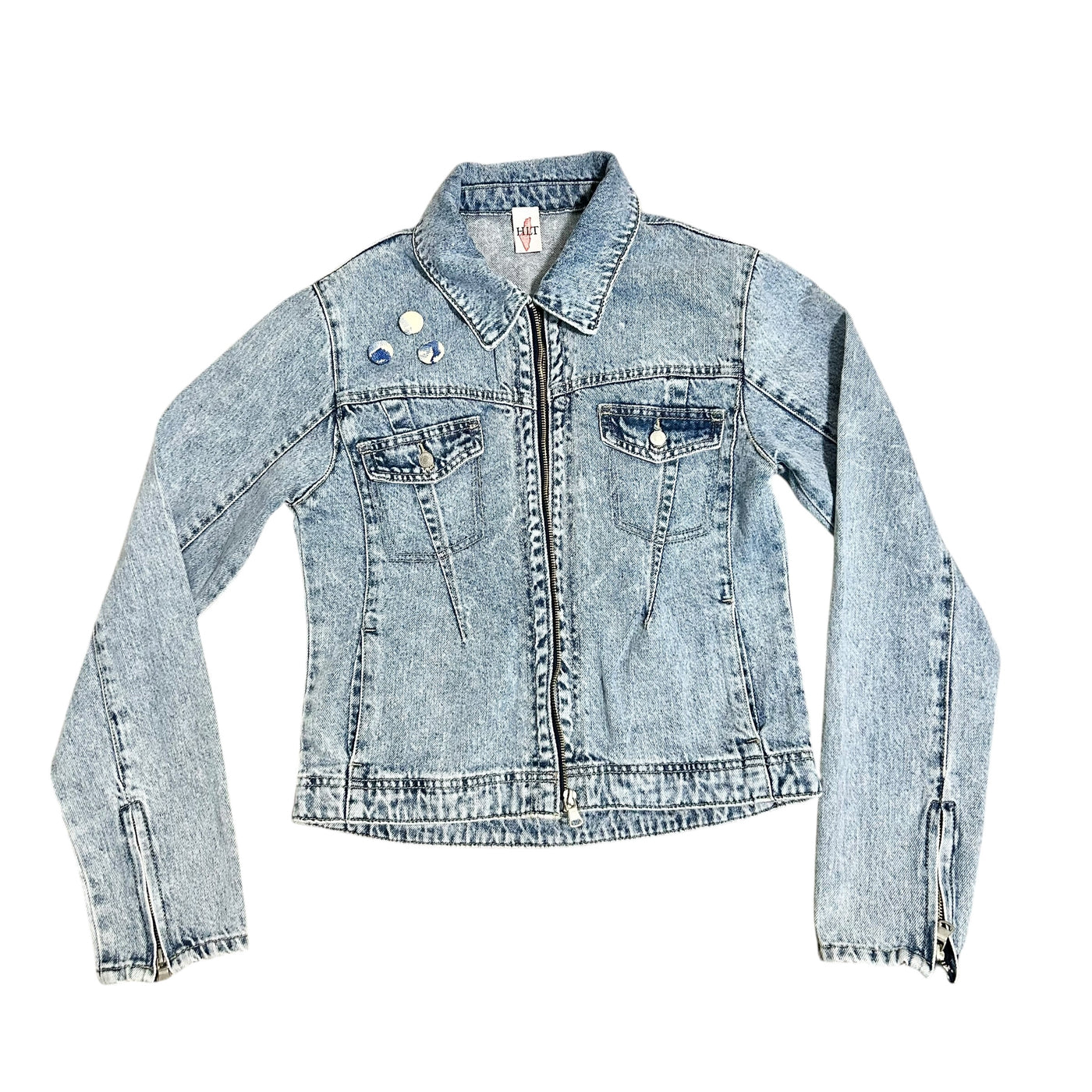 Hand-Made Embroidery Tatreez Jean Jacket