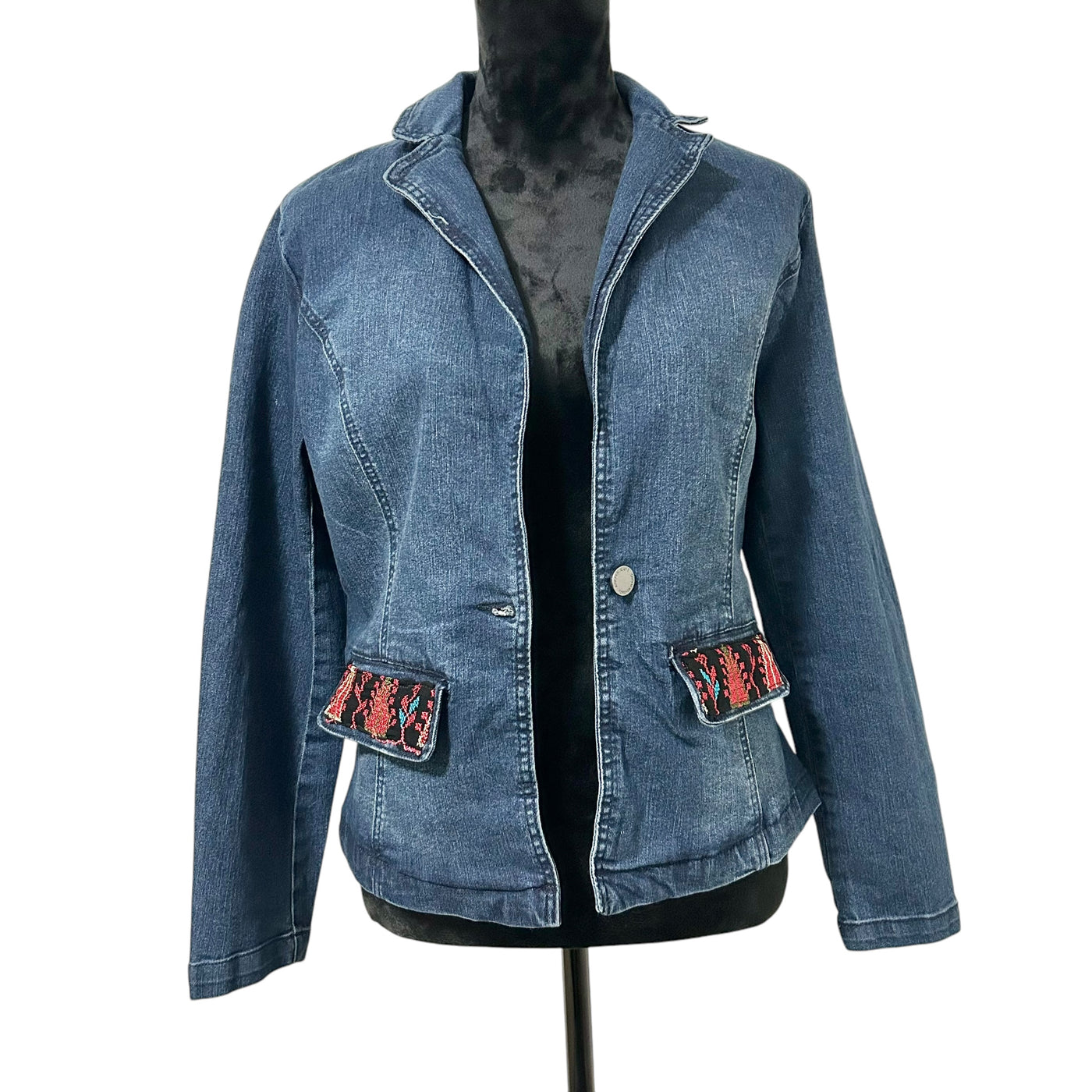 Embroidery Tatreez Jean Jacket