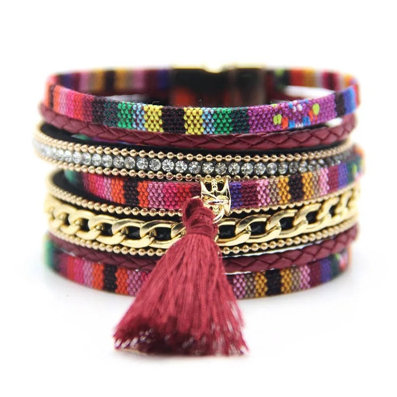 Tatreez Design Multilayer Wrap Bracelets