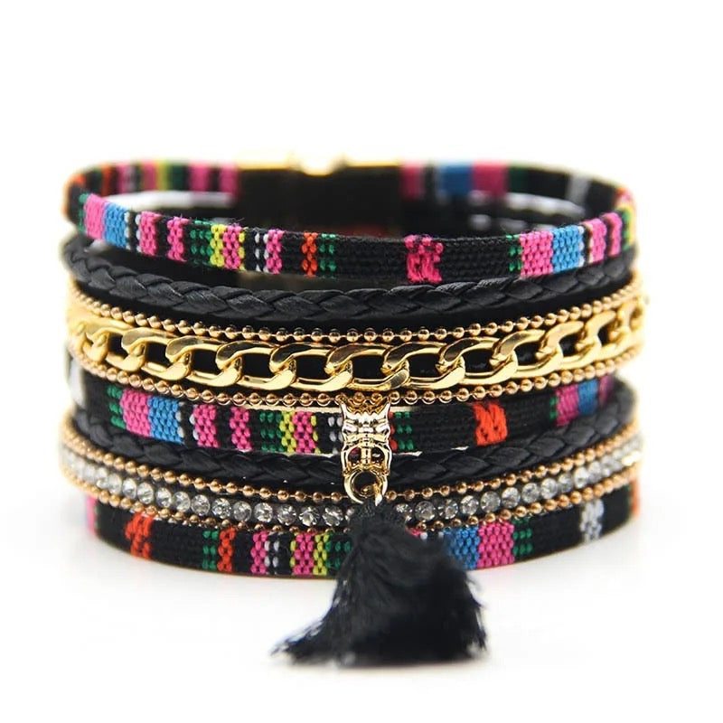 Tatreez Design Multilayer Wrap Bracelets